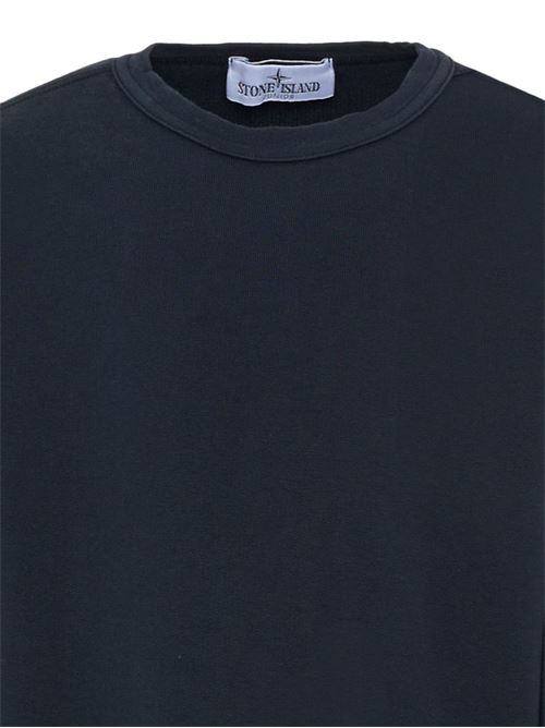 Felpa bambino Stone Island navy con logo badge STONE ISLAND KIDS | 6100005S0040V0020